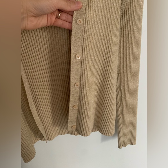 NY&CO Women’s Gold and Shimmer Cardigan (Size: M) - Picture 5 of 6